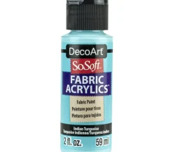 DecoArt SoSoft Fabric Acrylic Paint – 2-ounce – Indian Turquoise