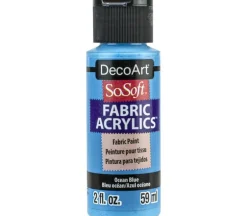 DecoArt SoSoft Fabric Acrylic Paint – 2-ounce – Ocean Blue
