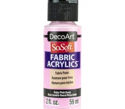 DecoArt SoSoft Fabric Acrylic Paint – 2-ounce – Baby Pink