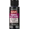 DecoArt SoSoft Fabric Glitter Acrylic Paint – 2-ounce – Black