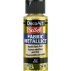 DecoArt SoSoft Fabric Metallics Acrylic Paint – 2-ounce – Gold