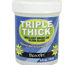 DecoArt Triple Thick Brilliant Brush-On Glaze – Gloss – 4-ounce
