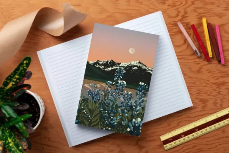 Denik Layflat Notebook – 5×8 – Lupines