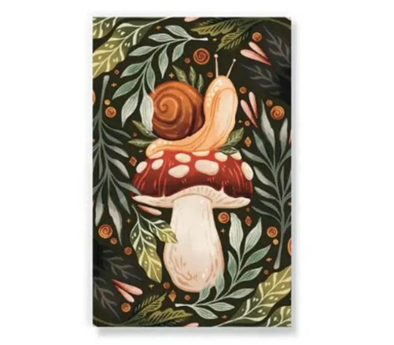 Denik Layflat Notebook – 5×8 – Snail and Mushroom