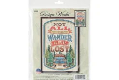 Design Works Not All Who Wander Cross Stitch Kit – 8-in by 12-in