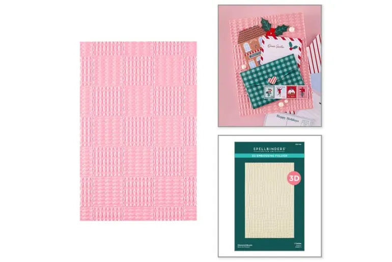 Diamond Blocks 3D Embossing Folder