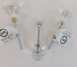 Diamond Cut Clear Glass Knob – Assorted Styles