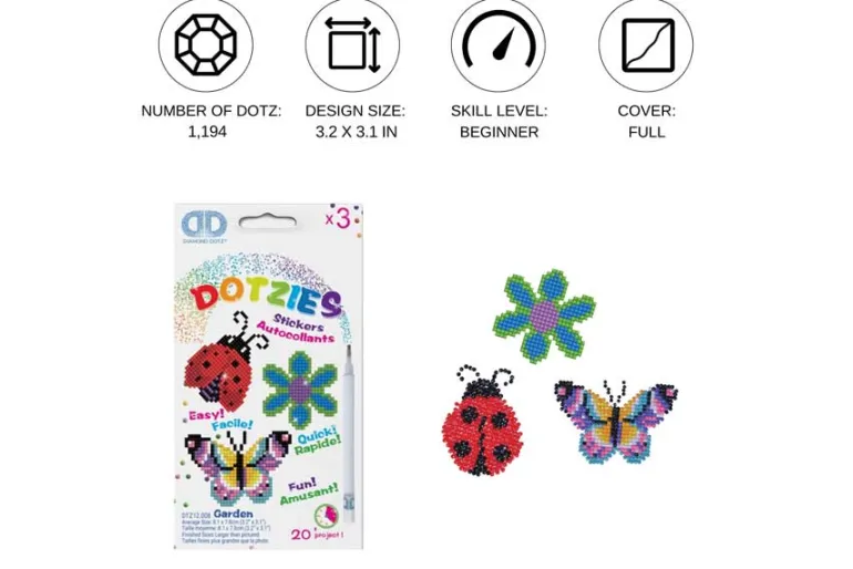 Diamond Dotz BIG DOTZ Sticker Kit – Star Rainbow 2pc Set