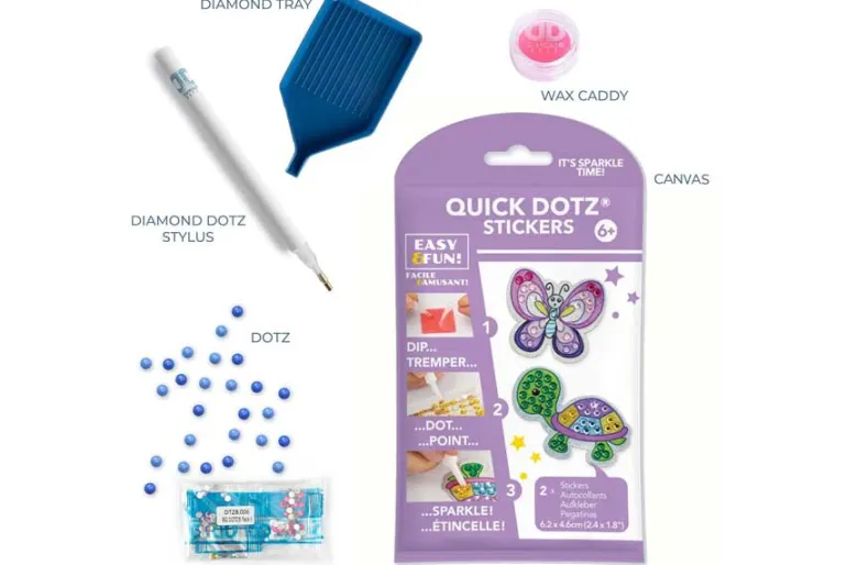 Diamond Dotz BIG DOTZ Sticker Kit – Garden Friends 2pc Set