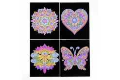 Diamond Dotz DOTZIES Neon Flock Kit – Peace & Love 4pc Set