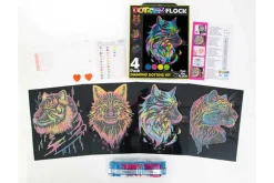 Diamond Dotz DOTZIES Neon Flock Kit – Peace & Love 4pc Set