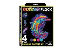 Diamond Dotz DOTZIES Neon Flock Kit – Peace & Love 4pc Set