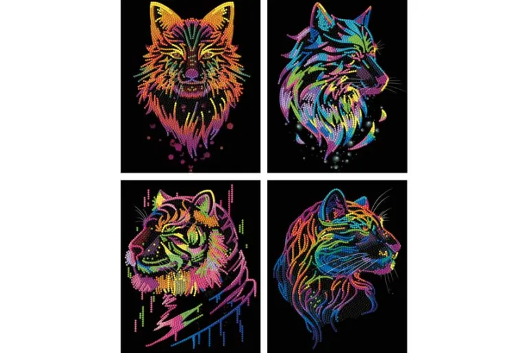 Diamond Dotz DOTZIES Neon Flock Kit – Mandalas 4pc Set