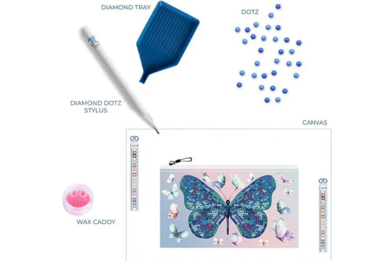 Diamond Dotz DOTZIES Zipper Pouch Kit – Butterfly Days