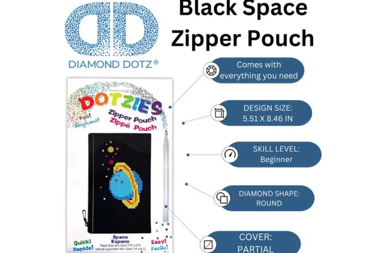Diamond Dotz DOTZIES Zipper Pouch Kit – Narwhal Love