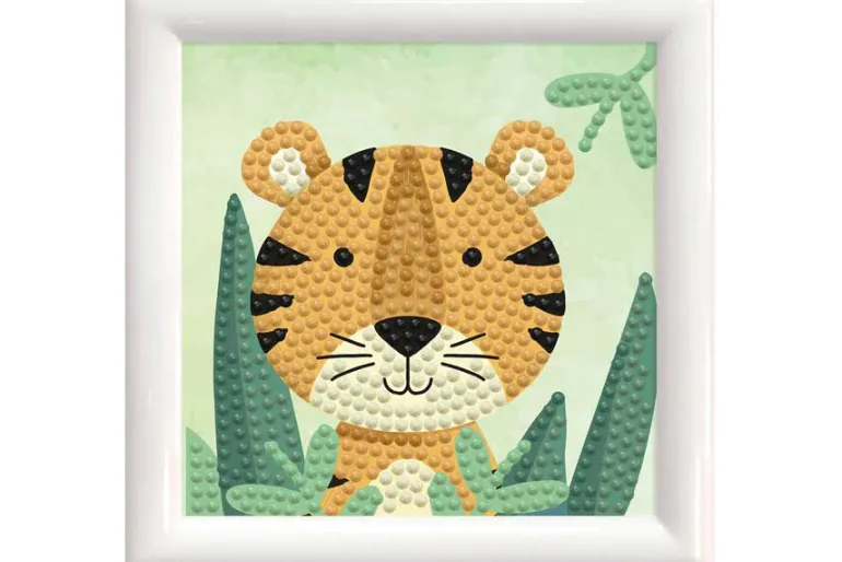 Diamond Dotz Framed Kit – Woodland Tiger