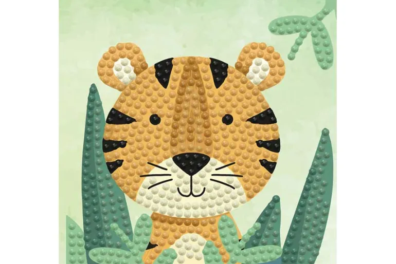 Diamond Dotz Framed Kit – Woodland Tiger