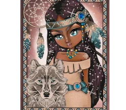 Diamond Dotz Indian Girl with Wolf Kit