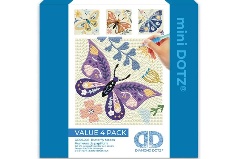 Diamond Dotz Mini Dotz Kit – Butterfly Moods 4pc Set