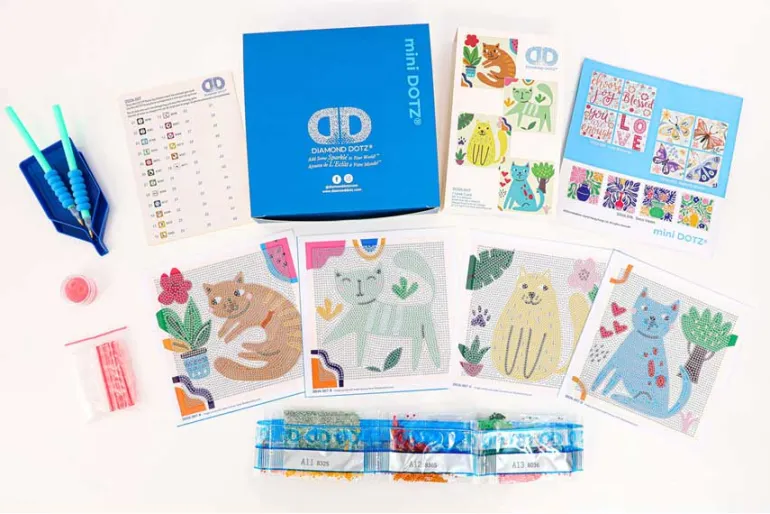 Diamond Dotz Mini Dotz Kit – Teatime Posies 4pc Set