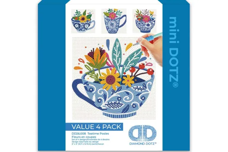 Diamond Dotz Mini Dotz Kit – Teatime Posies 4pc Set