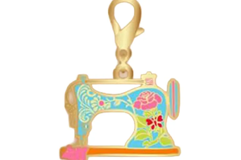 Diamond Star Quilt Block Enamel Zipper Pull Charm