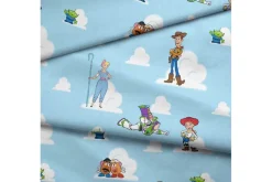 Disney Ariel and Flounder Under the Sea on Pink Fabric