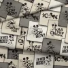 Disney Mickey Mouse and Minnie Mouse Color Pop on Black Fabric