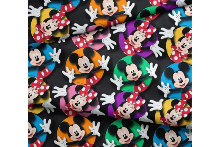 Disney Mickey Mouse Vintage Mosaic Fabric