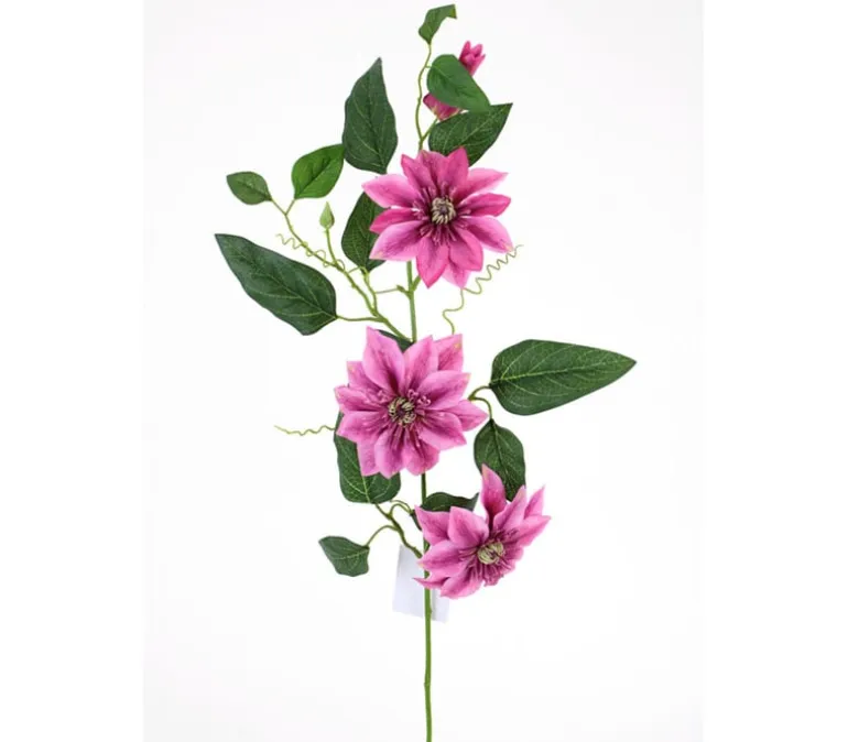 31″ Double Clematis Spray, Purple