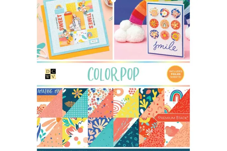 Double-Sided Cardstock Stack 12″X12″ – Color Pop W/Holo Foil