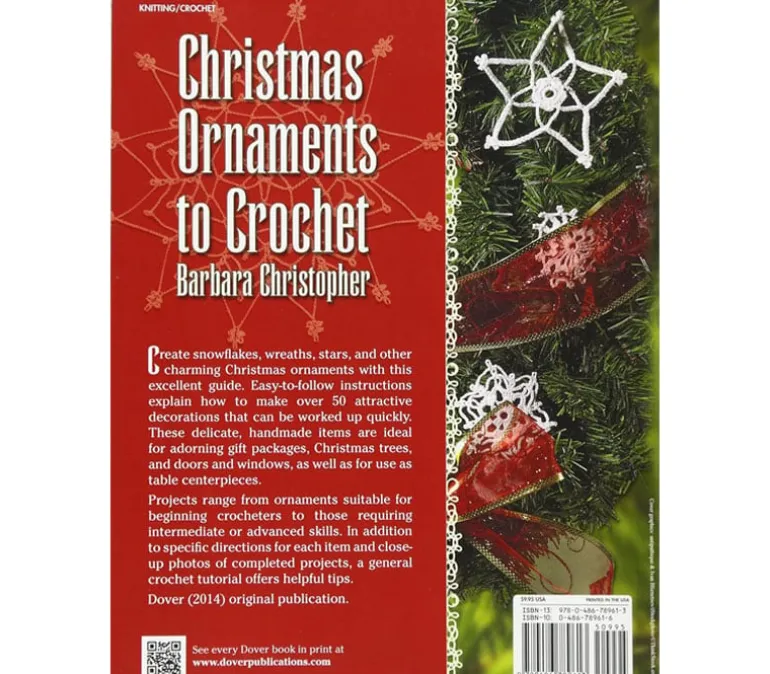 Dover Christmas Ornaments Crochet Book