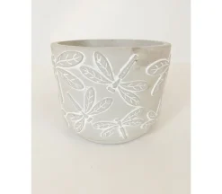 Dragonfly Concrete Pot Vase