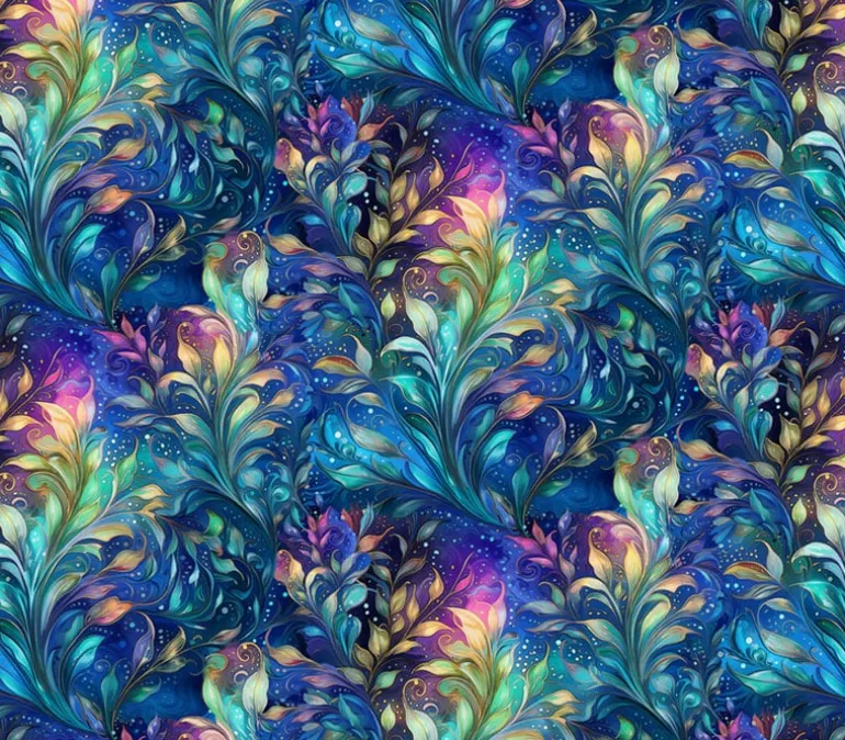 Dragonfly Illusion Leafy Vine in Multicolor