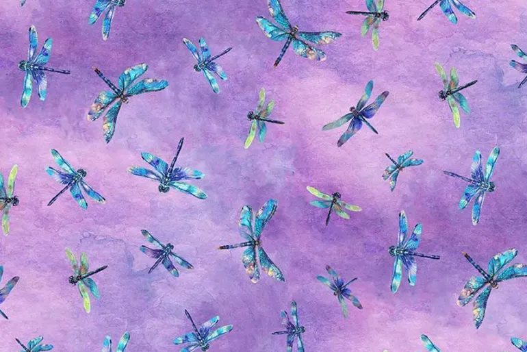 Dragonfly Mist Flying Dragonflies on Lavender