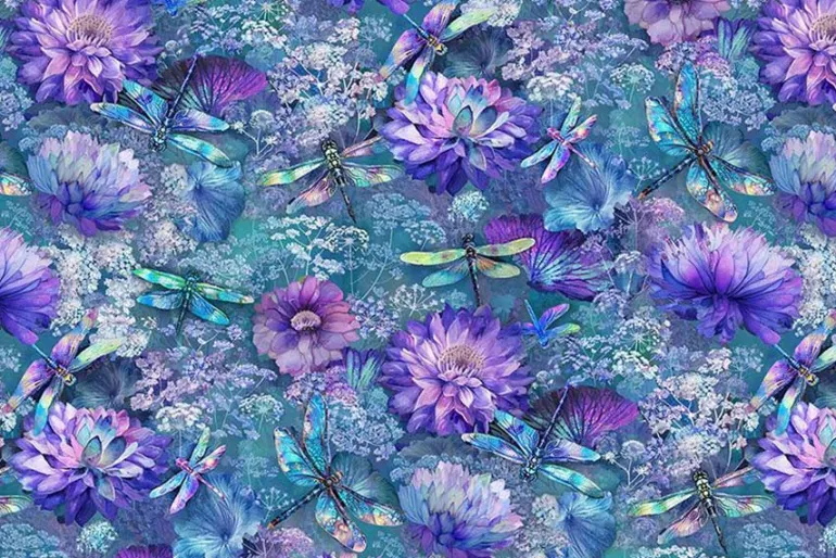 Dragonfly Mist Flying Dragonflies and Florals