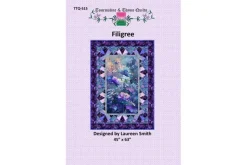 Dragonfly Mist Large Floral on Violet