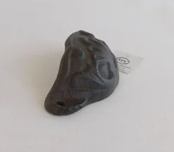 Drawer Pull Scoop Scroll Design – Brown Rust with Black Accents