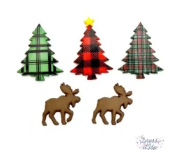 Dress It Up Button – Christmas Cabin