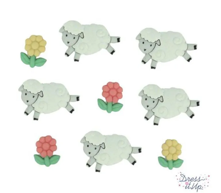 Dress It Up Button – Counting Sheep