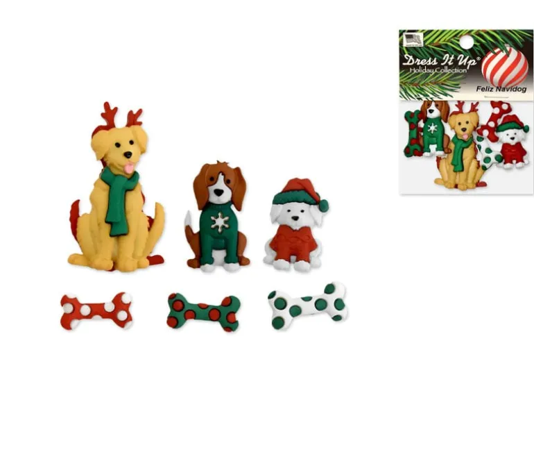 Dress It Up Button – Feliz Navidog