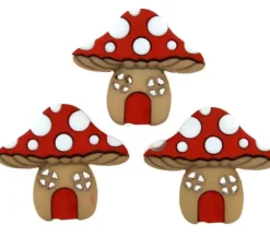 Dress It Up Button – Mushroom Houses