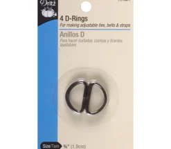 D-Rings 3/4-inch Black 6ct #117-34-1