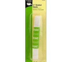 Dritz Elastic Braided – 1/2-inch x 1-1/2-yard – White
