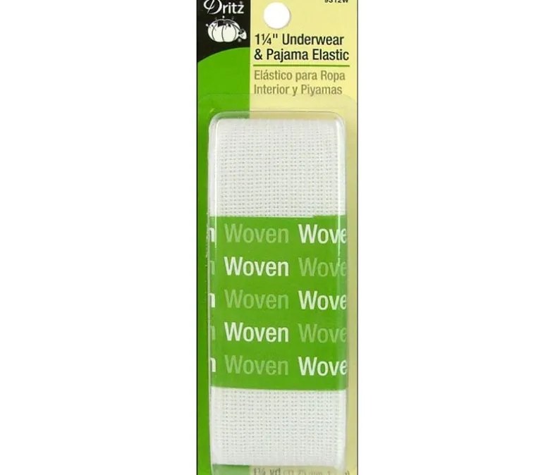 Dritz Elastic Underwear and Pajama – 1-1/4-inch x 1-1/4-yard – White