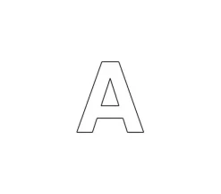 Dritz Iron On Letters Block 1-inch White