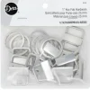 Dritz Key Fob Hardware 1-inch Nickel, 12 Sets. BLK138.