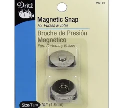 Dritz Magnetic Snap – 3/4-inch – Nickel – 2 Piece
