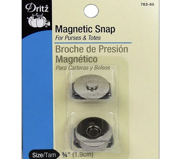 Dritz Magnetic Snap – 3/4-inch – Nickel – 2 Piece