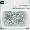 Dritz Pins – Long Color Ball – Size 24 – 1-1/2-inch – White – 250 Piece